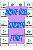Özcan Tasarım Kişiye Özel Sticker Etiket - Yapışkanlı Etiket - Kendin Tasarla Sticker thumbnail 1