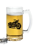 Özcan Tasarım Motorcu Baskılı Bira Bardağı - Bira Bardak thumbnail 1
