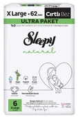 Sleepy Bebek Bezi Natural Beden:6 (15-25KG) Extra Large 62 Adet Ultra Pk thumbnail 1