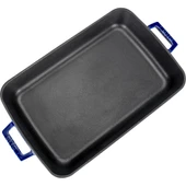 Lava Premium 26x40 cm Majolik Mavi Döküm Dikdörtgen Rosto ve Fırın Tepsisi thumbnail 3