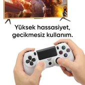 Yeni Nesil PS4 Kolu  Kablosuz, Şarj Edilebilir, Ergonomik  Titremeli  Dayanıklı Oyun Dostu - 3