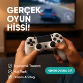 Yeni Nesil PS4 Kolu  Kablosuz, Şarj Edilebilir, Ergonomik  Titremeli  Dayanıklı Oyun Dostu - 2