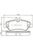 Bosch Fren Balatası Arka [ Volkswagen Crafter 2006 - , Mercedes Sprinter 2006 - ]Uyumlu thumbnail 2