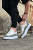 Beyaz Gri Ortopedik Taban Erkek Casual Ayakkabı - 7