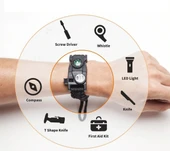 Survival Bileklik - SOS Ledli Multi Fonksiyonlu Hayatta Kalma Bilekliği thumbnail 8