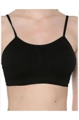 Siyah Kadın Pedli Toparlayıcı Sütyen Korse - 1