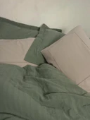 Çift Kişilik Yatak Örtülü Pike Takımı Natura Vilo Yeşil thumbnail 2