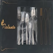 Pırlanta 30 Parça 6 Kişilik Çatal Kaşık Takımı 30 Parça Kutulu Hediyelik Çeyizlik Takım thumbnail 1