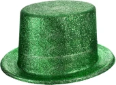 Yeşil Renk Parıltılı Simli Fötr Silindir Parti Şapkası thumbnail 1