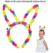 Fiber Optik LED'li Gökkuşağı Tavşan Kulak 17x23 cm thumbnail 1