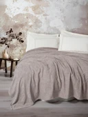 Embrova Şönil Çift Kişilik Yatak Örtüsü/Pike Takımı Loom Bej thumbnail 1