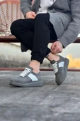Gri Süet Erkek Casual Ayakkabı - 3