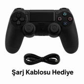 Yeni Nesil PS4 Kolu Kablosuz, Şarj Edilebilir, Ergonomik Titremeli Dayanıklı Oyun Dostu Siyah thumbnail 5