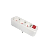 Mutlusan 3'lü Anahtarlı Düz Tip Topraklı Fiş Priz - 1