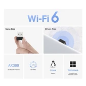 MERCUSYS MA14N AX300 WIFI6 Nano Kablosuz USB Adaptör thumbnail 3