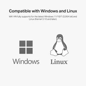 MERCUSYS MA14N AX300 WIFI6 Nano Kablosuz USB Adaptör thumbnail 7