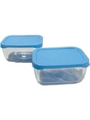 Paşabahçe 530223 Snow Box Saklama Kabı Mavi Kapaklı 13 cm 760 cc - 2