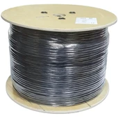 AGER CAT6 Utp 23AWG Siyah 500m Makara Saf Bakır Outdoor Kablo 0.55mm AC-600-5-OD - 1