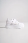 VALENCIA Bağcıksız Cırt Cırtlı Ortopedik Taban Kadın Sneaker Spor Ayakkabı CBT - Beyaz - 6
