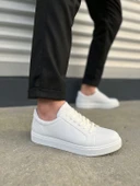 JY165 Elite Bağcıklı Cilt Erkek Günlük Sneaker Ayakkabı CBT - Beyaz - 1