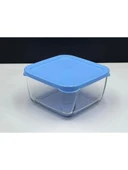 Paşabahçe 530223 Snow Box Saklama Kabı Mavi Kapaklı 13 cm 760 cc - 1