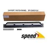 SPEED 1U 24port Cat6 Utp Patch Panel + Kablo Düzen SP-CU624 - 1