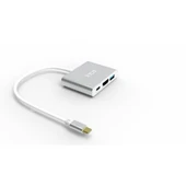 INCA ITPC-04TX 0.15metre TYPE-C - HDMI Görüntü Adaptörü Gümüş 100W thumbnail 3