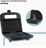 Miss 750W Isınmaya Dayanıklı Tost ve Izgara Makinesi Ege Mavisi In 6409 thumbnail 2