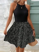 Lucky Life Kadın Omuzlardan Açık Reglan Kol Detaylı üst Fırfırlı Kaşkorse Alt Süprem Elbise thumbnail 5