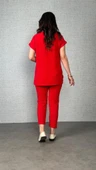 Lucky Life Kadın Kısa Kollu Yuvarlak Yaka Aerobin Bluz Ve Pantolon Ikili Takım thumbnail 3