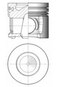 KOLBEN PISTON SEGMAN 84.50mm EURO 4 BMW N47 D20 E81 E82 E87 E88 E90 E92 E93 E60 E83 2008 612138 - 1