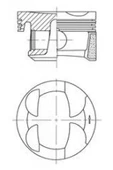 KOLBEN PISTON SEGMAN STD 77mm MINI N12 N16 R56 R57 R58 R59 R61 PEUGEOT EP6C PARTNER 207 208 508 612138 - 1