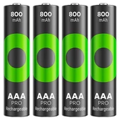 GP Recyko Pro 800 Mah Ni-Mh 1.2 Volt AAA İnce Kalem Şarjlı Pil 4Lü Paket - 1