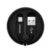 Joyroom S-M346 Uzatılabilir Mikro Hızlı Şarj ve Data Kablosu Siyah - 1
