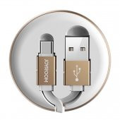 Joyroom S-M346 Uzatılabilir Type-C Hızlı Şarj ve Data Kablosu Beyaz thumbnail 1