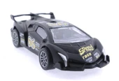 Die Cast Çek Bırak Metal Siyah Yarış Arabası 86 - 1