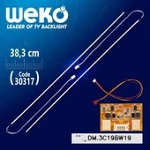 19'' Inch 38.3 Cm 54 Ledli 12V Universal Monitör E-Led Çift Led-Sürücü-Kablo Takımı (WK-0140) - 1
