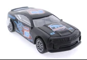 Die Cast Çek Bırak Metal Siyah Yarış Arabası 43 - 1