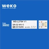 Wkset-6096 36892X2 Mx32d06-Zc22ag-10 6S1P 303Mx320039 2 Adet Led Bar (3V6led58,1Cm) - 2