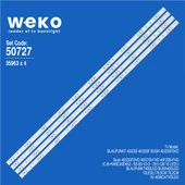 Wkset-5727 35963X4 Ic-B-Hwbc40d453 - S5-B5-V3-3 4 Adet Led Bar ( Tvnizin içindeki led barla aynısı olduğunu görmeden almayınız. Led bar ürünlerinde paket açıldığında iade kabul edilmemektedir. ) thumbnail 1