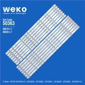Wkset-5363 36019X7 36020X7 Gj-2K16-550-D714-V4 14 Adet Led Bar ( Tvnizin içindeki led barla aynısı olduğunu görmeden almayınız. Led bar ürünlerinde paket açıldığında iade kabul edilmemektedir. ) thumbnail 1