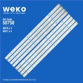 Wkset-5758 36676X4 36677X4 Mx48d14l-Zc14f-02 8 Adet Led Bar ( Tvnizin içindeki led barla aynısı olduğunu görmeden almayınız. Led bar ürünlerinde paket açıldığında iade kabul edilmemektedir. ) thumbnail 1