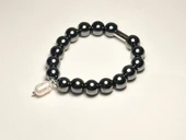 İNCİLİ HEMATİT LASTİKLİ  BİLEKLİK thumbnail 1