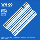 Wkset-5353 35934X5 35935X5 Lg Innotek Pola2.0 42 10 Adet Led Bar ( Tvnizin içindeki led barla aynısı olduğunu görmeden almayınız. Led bar ürünlerinde paket açıldığında iade kabul edilmemektedir. ) thumbnail 1