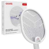 Asonic AS-A26 1200Mah 3000V Çıkış UV Işıklı Şarjli Katlanabilir Askılı Raket Sinek Öldürücü - 3