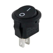 Powermaster Mini Yuvarlak 2 Pin Işıksız ON-OFF Anahtar IC-134E - 1