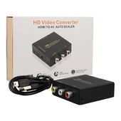Powermaster PM-33523 HDMI TO RCA AV NTSC/PAL Görüntü Dönüştürücü Çevirici Adaptör Metal Kasa - 3