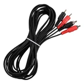 Powermaster PM-428 Siyah 5 Metre 2 Rca + 2 Rca Kablo - 1