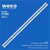 Wkset-6034 36840X2 Sj.Ym.D3200501-3030As-M 1.14.Md320167 200508 2 Adet Led Bar (3V6led56,5Cm) - 1