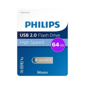 Philips FM64FD160B/00 64Gb Moon Klasik Gümüş USB 2.0 Metal Flash Bellek - 1